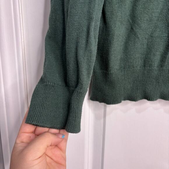 Mens J Crew Green Quarter Zip Sweater Size Medium NWT - Picture 4 of 6